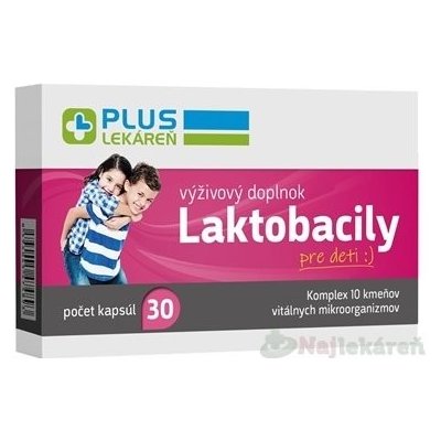 PLUS LEKÁREŇ Laktobacily pre deti na rovnováhu črevnej flóry, 30ks