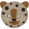 Koberec Bloomingville Naffie - Leopard 104 x 100 cm hnedá