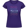 Dámske Tričko Gildan - Farebný nápis DOG Mama - Purple - L - Dámske