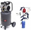Tagred AKCIOVÝ SET SETTA3396M, Bezolejový vertikálny kompresor 50 l, 230 V, 2 piesty, 2 000 W | 10 BAR + príslušenstvo