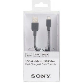 Sony CP-ABP150H USB Type A / Type B, 2,4A, 150cm, šedý