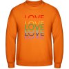 Dúhová Mikina AWDis - Dúhový dizajn - Love, Love, Love - Orange Crush - L - Pánske