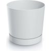 Prosperplast Kvetináč TUBO P s miskou 29,2 cm biely
