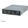Predný panel Akasa 4 Port USB panel s dual Quick Charge 3.0 a dual USB 3.1 Gen 1 porty / AK-ICR-34 (AK-ICR-34)