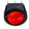 Vypínač kolískový 12V16A 1-0 guľatý červený