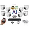 Monitorrs Security AI IP 2-8 kamerový set 5 Mpix WDome + Mic (6370AK8) (Monitorrs Security)