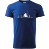EKG bubeník - Klasické pánske tričko vyššej gramáže - 3XL ( Kráľovská modrá )