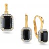 iZlato Forever Zlatá súprava s čiernym achátom a diamantmi 0.190 ct IZBR895SHR