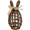 Clayre & Eef Hnedá prútená dekorácia vajíčko s uškami - 16*16*31 cm - Clayre & Eef