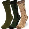 Vysoké bavlnené ponožky New Era CAMO CREW SOCKS 3PK 60684247 - 39-42