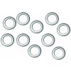 Krúžky látkové strieborné, matné 10 ks, 2,8 / 4,6 cm