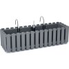 PlasticFuture Závesný kvetináč BOARDEE FENCYCASE W sivý, 58 cm