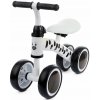 Biely detský odrážací bicykel Zebra. Prvý bicykel od 1 roka