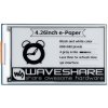 Waveshare 4.26inch e-Paper display HAT, 800x480, Black/White, SPI Interface