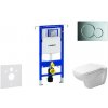 Geberit Duofix - Modul na závesné WC s tlačidlom Sigma01, lesklý chróm + Duravit D-Code - WC a doska, Rimless, SoftClose 111.355.00.5 NH2