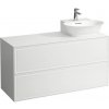 Laufen Skrinka pod umývadlo New Classic s 2 zásuvkami, s výrezom vpravo, biela matná H4060880851701
