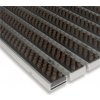Hnedá hliníková čistiaca kefová vonkajšia rohož Alu Super - 60x90x1, 7cm 80001275