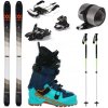 Skialpinistický set VÖLKL Rise 80 s pásmi + lyžiarky Dynafit W + palice