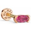 DF Piercingové náušnice Labreta 6052 z ružového zlata, s rubínom