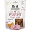 Maškrta pre psov Brit Care Jerky Turkey Meaty Coins for Puppies 80 g