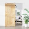 vidaXL Posuvné dvere so sadou kovania 90x210 cm borovicový masív 3203182