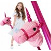 Koník na tyči Happy Kiddo ružový 82 cm so zvukmi cválania