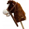 Koník plyšový na palici so zvukmi koliesok HOBBY HORSE 95 cm
