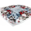 Mondo Italia Vianočný ženilkový obrus Hubový škriatok 90x90 cm Chenille IT039 90x90 cm Viacfarebná