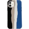 AppleKing silikónový kryt s vrkočovým vzorom pre iPhone 11 Pro Max - modro-čierny - možnosť vrátiť tovar ZADARMO do 30tich dní