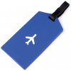 Menovka / visačka na kufor lietadlo - modrá