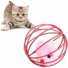 Interaktívna drôtená guľa pre mačky s myškou a pierkami
