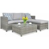 Letoss Záhradný technoratanový set MARCO CAFFE Modern Grey