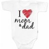 Body krátky rukáv Baby Nellys I love mom & dad unisex