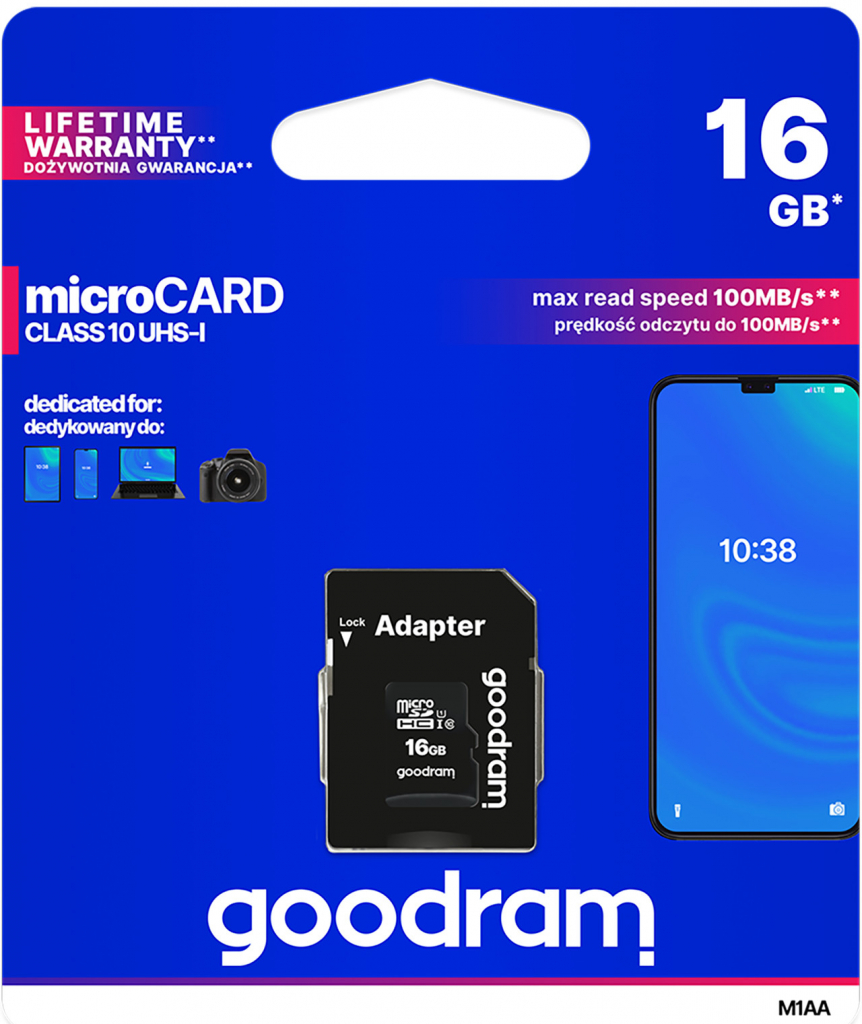 GOODRAM microSDHC Class 10 16 GB M1AA-0160R12