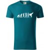 Karate Evolúcia - kop - Tričko z organickej bavlny - L ( Petrolejová )