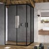 Ravak BLSRV2K-120 rohový sprchový kút, black+transparent 118,6 - 120 x 195 cm, black, X1XMG0300Z1