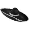Čierny klobúk sombrero so strieborným lemovaním