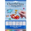 Vyfarbovacie nálepky Cheerful Boys 6 strán