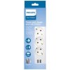 Kábel predlžovací Philips SPN3032WA/58, biely, 2m