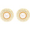 Oliver Weber Pozlátené náušnice s perlou Velena Lumiere 23240G