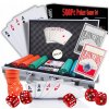 Pokerový set 500 žetónov žetóny na hru poker chips set karty kufor