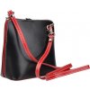 NovaKabelka.sk Grana Nera Rossa kožená talianska crossbody kabelka čierna