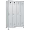 Šatňová skriňa C+P Cabo-Plus na nožičkách, 4 oddelenia, 1200 x 500 x 1950 mm, sivá