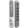 Qoltec Anti-surge power strip | 6 zásuviek | 5 m | Šedá
