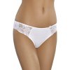 Bedrové bavlnené nohavičky s čipkou 30 biele