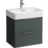 Laufen Base - Umývadlová skrinka, 52x58x39 cm, 2 zásuvky, sivá H4022521102661