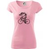 Cyklo kostra - Dámske tričko Pure - M ( Ružová )