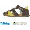 D.D.Step Kožené flexibilné sandále G076 - dark grey Veľkosť-obuvi: 21