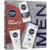 Nivea Men Face Sensitive Pleťový krém Sensitive OF15 75 ml, Čistiaci gél sensitive 100 ml a Sprchový gél Sensitive 250 ml Darčekové balenie