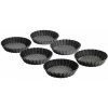 KAISER Classic 6 ks čierne - formičky na tartaletky / mini-tarty z ocele